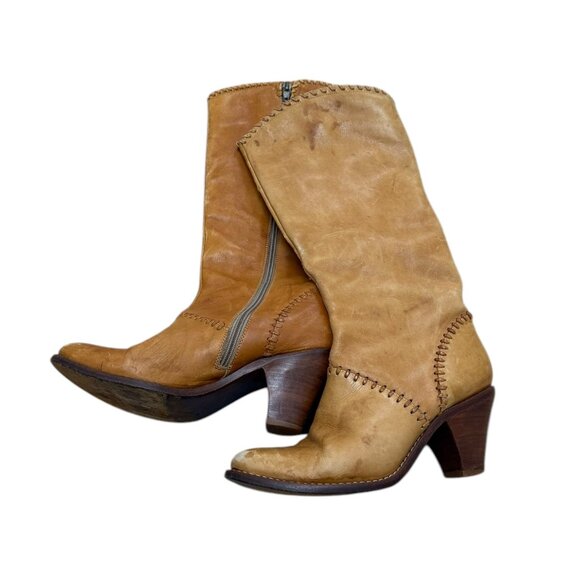 Women’s Vintage 1st edition classics Boots tan leather 1970s size 6b - Picture 1 of 7